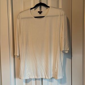 J. Jill Cream Short Sleeve Relaxed Tee